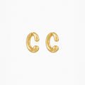 Sierra Orbit Curved Jacket Earrings 14k Gold Plated Minimal Daily Wear