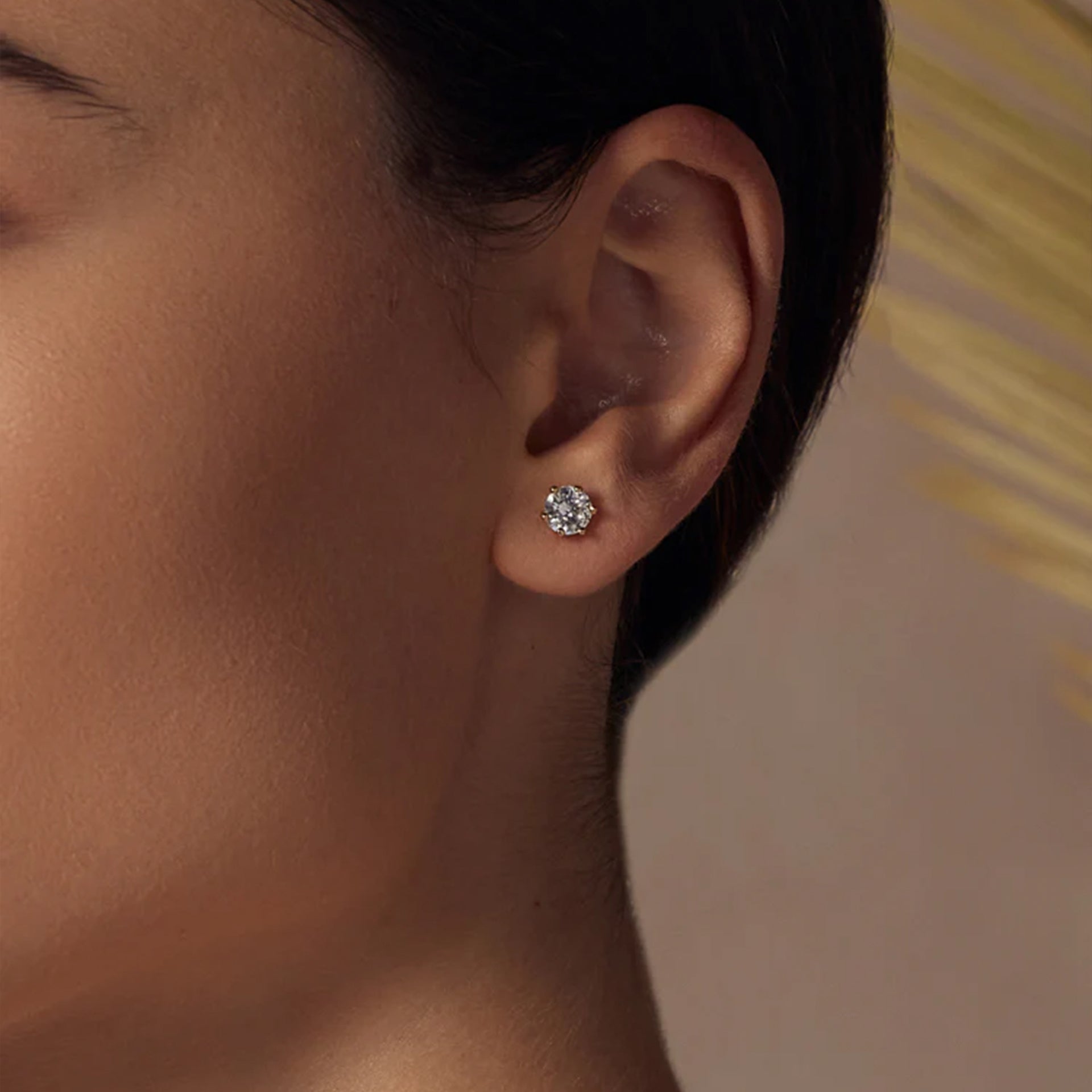 Julia Crystal Six-Point Star Stud Earrings 14k Gold Plated Daily
