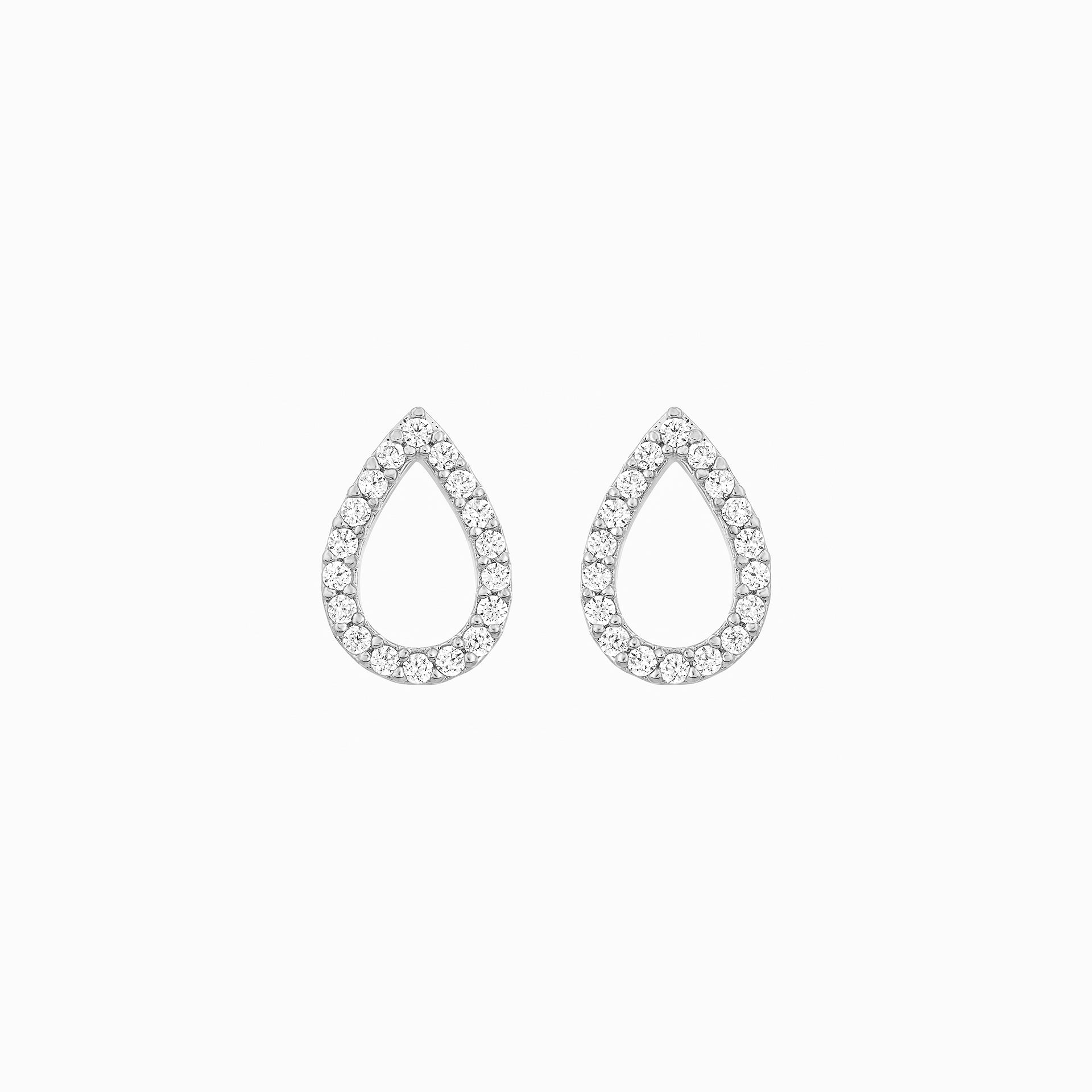 Livia Teardrop Crystal Stud Earrings 14k Gold Plated Elevated Style