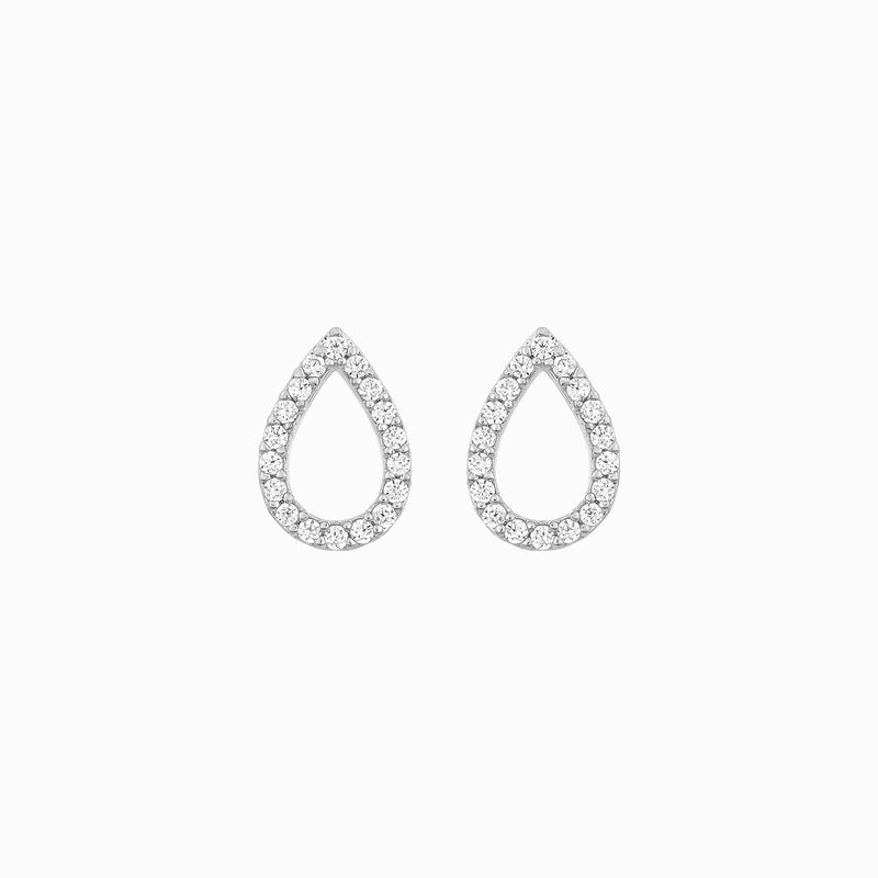 Livia Teardrop Crystal Stud Earrings 14k Gold Plated Elevated Style