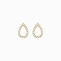 Livia Teardrop Crystal Stud Earrings 14k Gold Plated Elevated Style