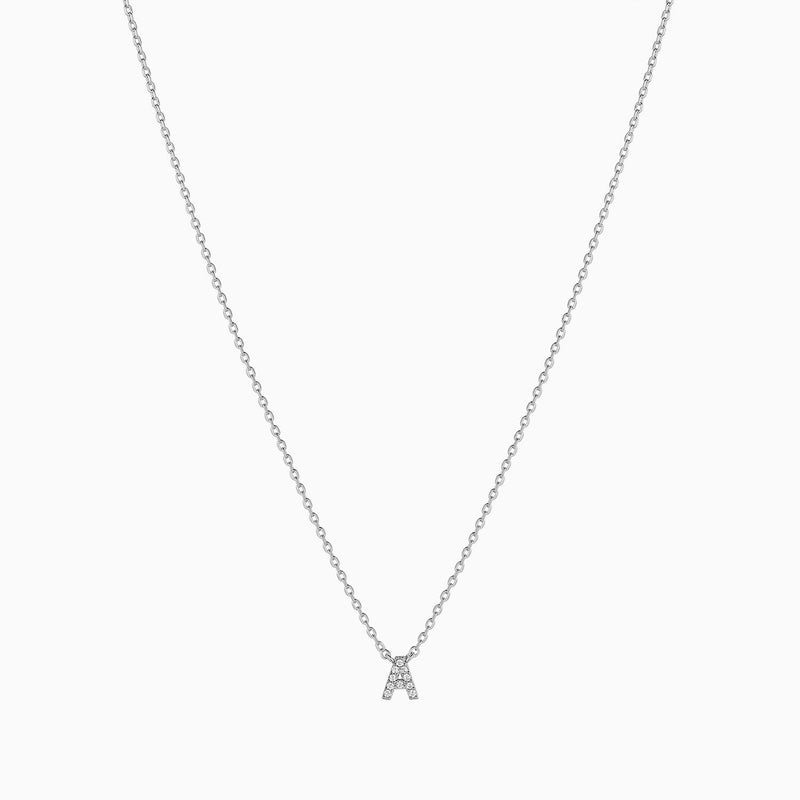 Signature Crystal Initial Necklace 14k Gold Plated Effortless Style