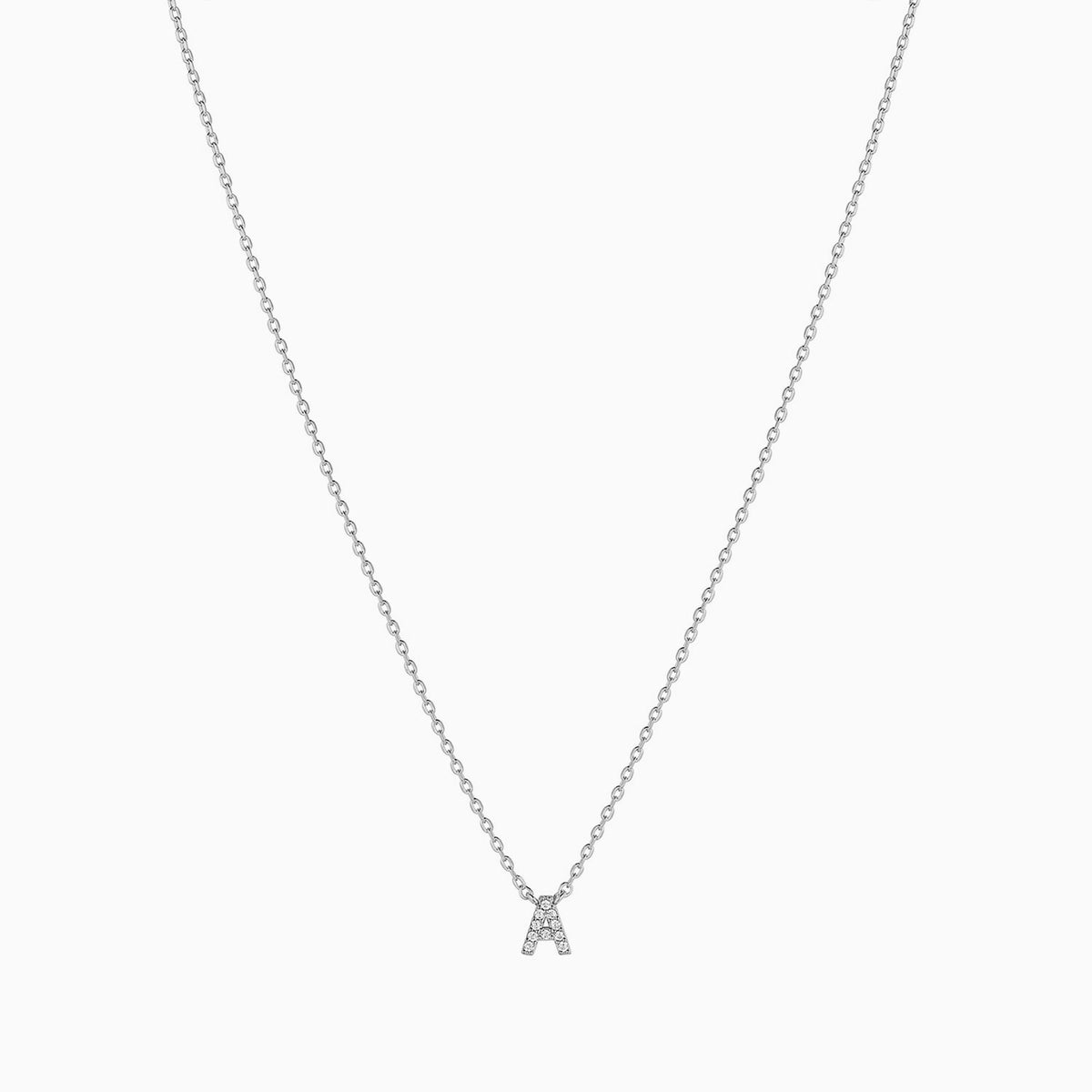 Signature Crystal Initial Necklace 14k Gold Plated