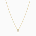 Signature Crystal Initial Necklace 14k Gold Plated Effortless Style