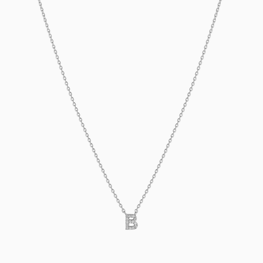 Signature Crystal Initial Necklace 14k Gold Plated Effortless Style