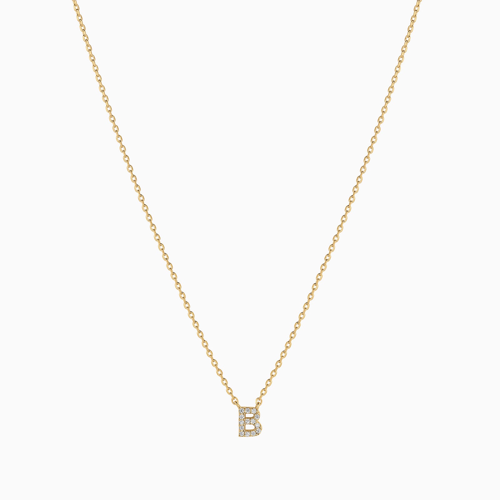 Signature Crystal Initial Necklace 14k Gold Plated Effortless Style