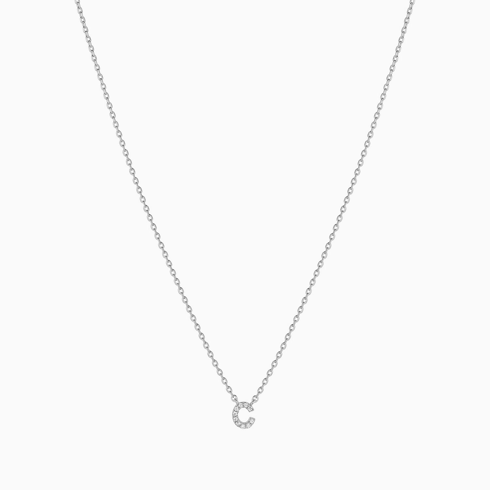 Signature Crystal Initial Necklace 14k Gold Plated Effortless Style