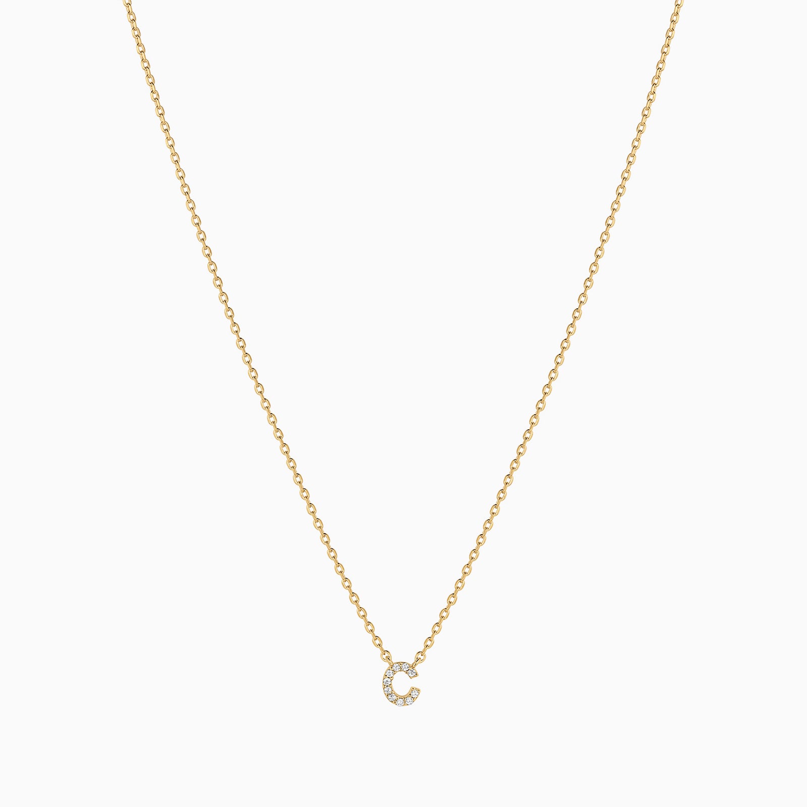 Signature Crystal Initial Necklace 14k Gold Plated Effortless Style