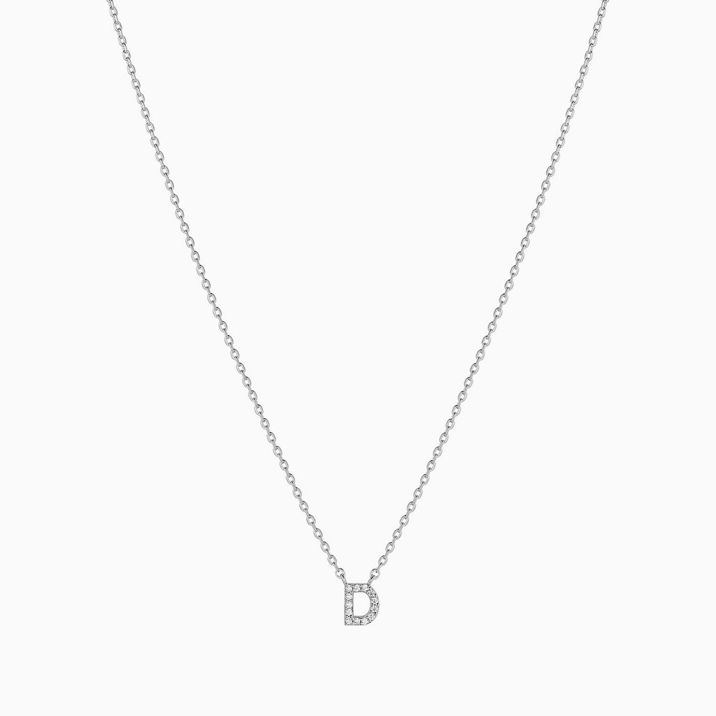 Signature Crystal Initial Necklace 14k Gold Plated Effortless Style