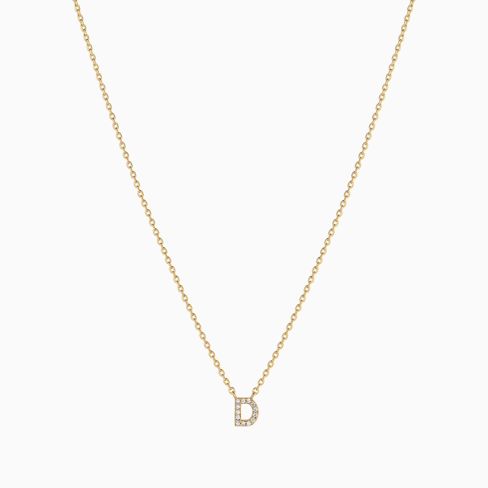 Signature Crystal Initial Necklace 14k Gold Plated Effortless Style
