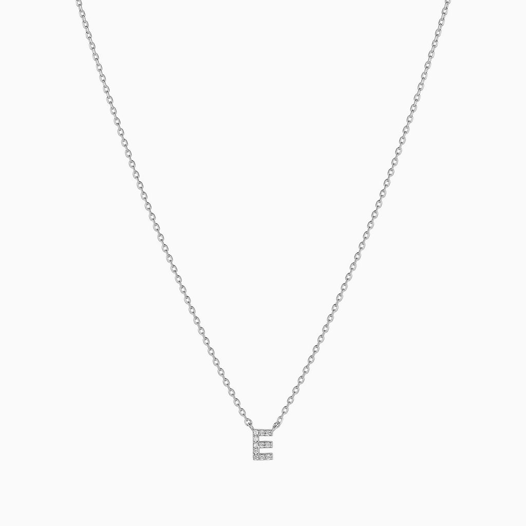 Signature Crystal Initial Necklace 14k Gold Plated Effortless Style