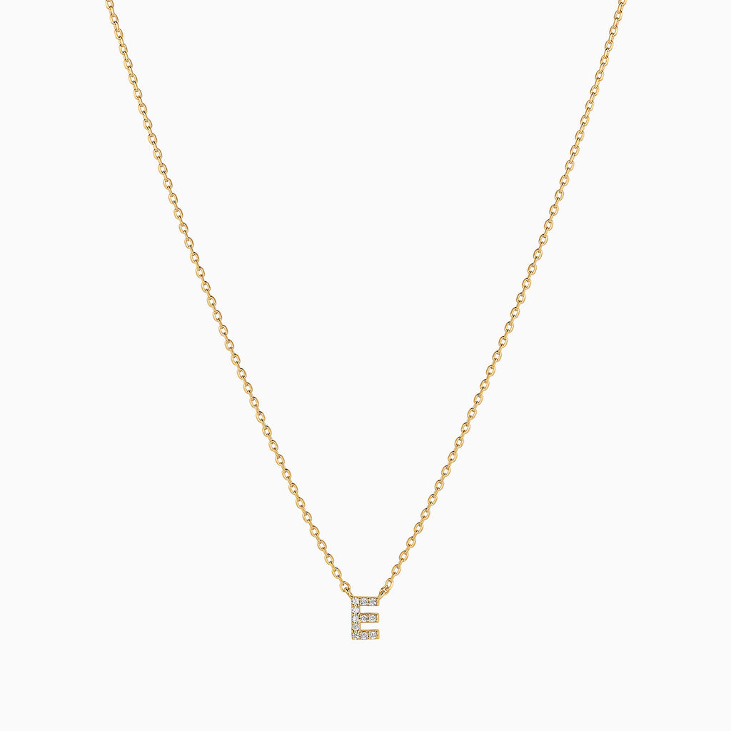 Signature Crystal Initial Necklace 14k Gold Plated Effortless Style