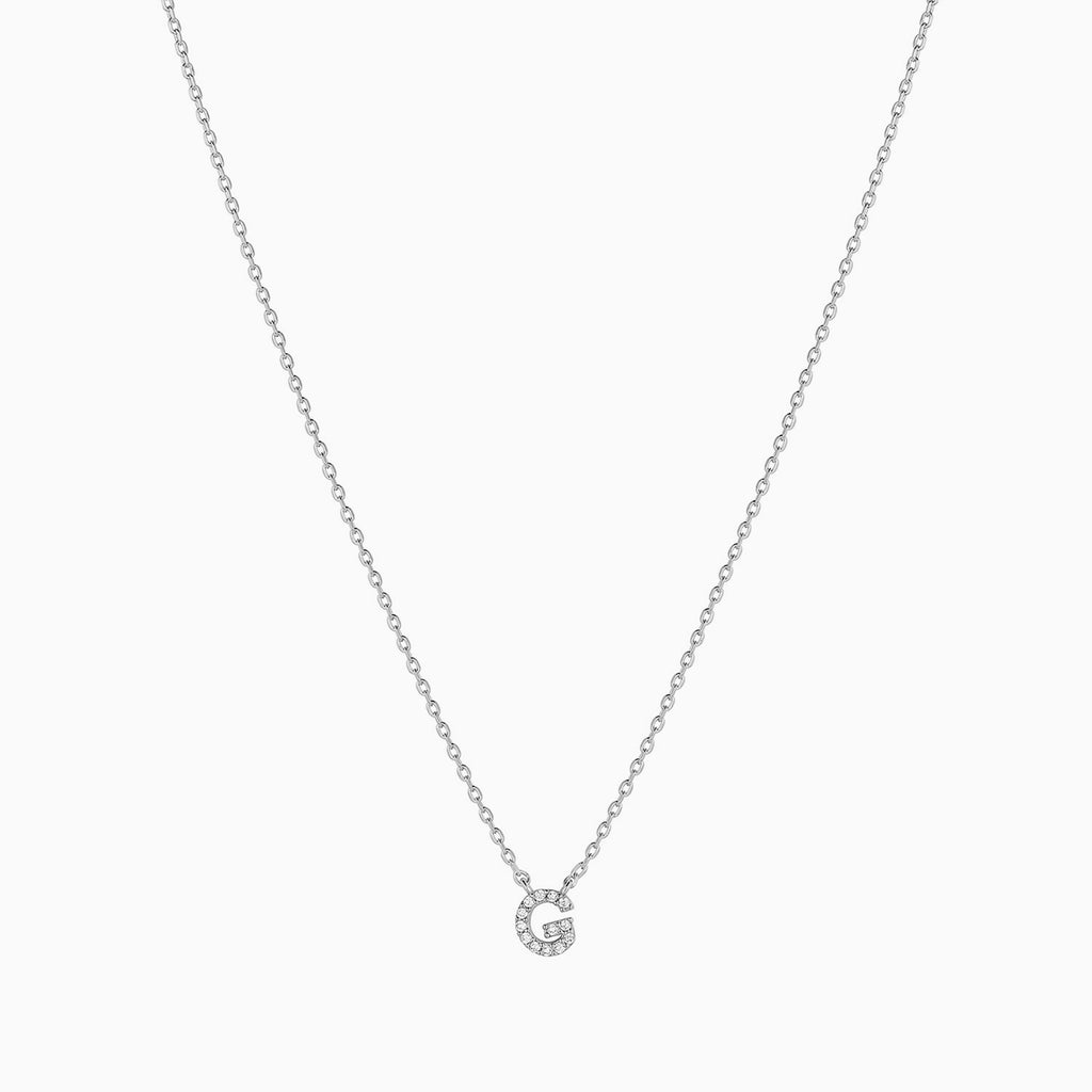 Signature Crystal Initial Necklace 14k Gold Plated Effortless Style