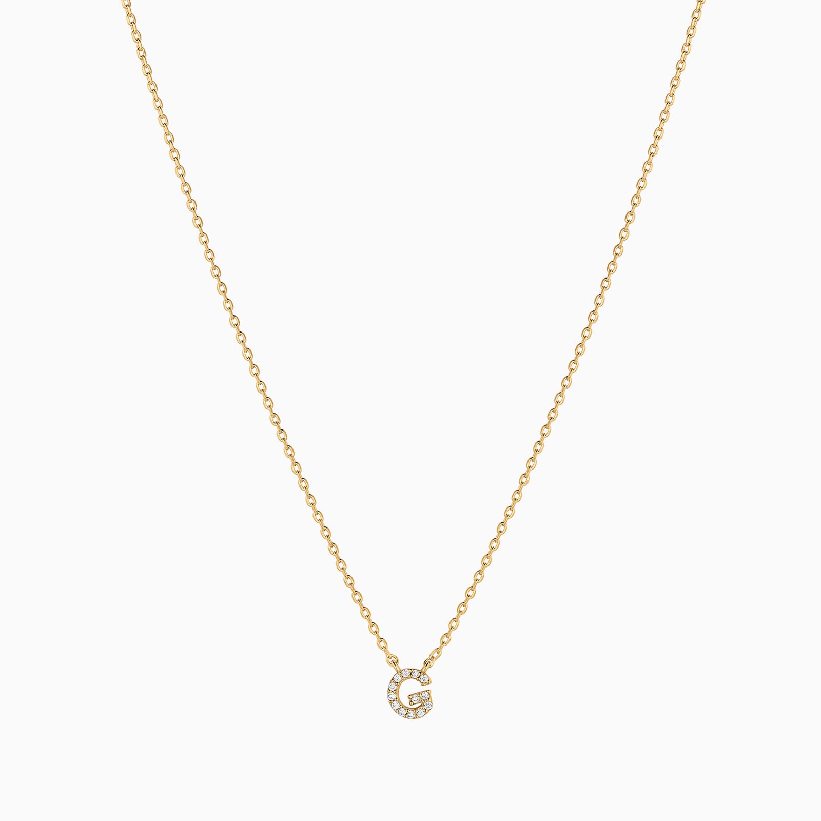 Signature Crystal Initial Necklace 14k Gold Plated Effortless Style