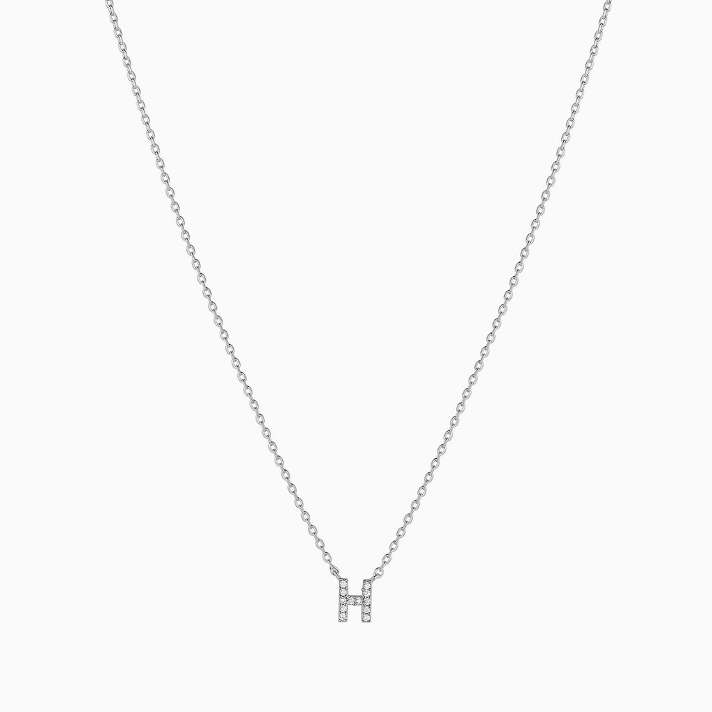 Signature Crystal Initial Necklace 14k Gold Plated Effortless Style