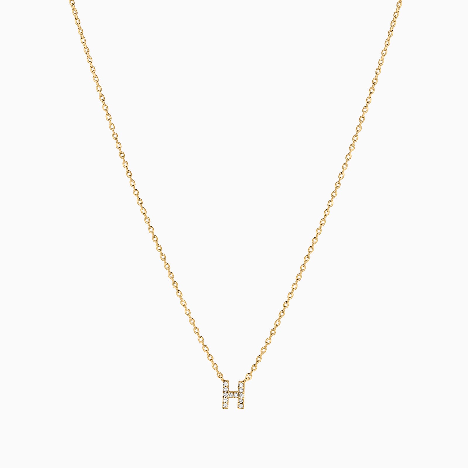 Signature Crystal Initial Necklace 14k Gold Plated Effortless Style
