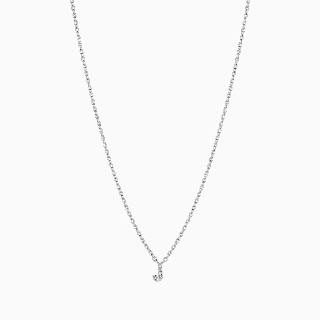 Signature Crystal Initial Necklace 14k Gold Plated Effortless Style