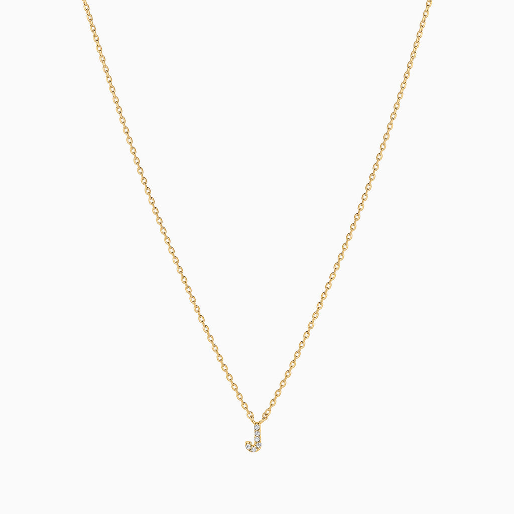 Signature Crystal Initial Necklace 14k Gold Plated Effortless Style
