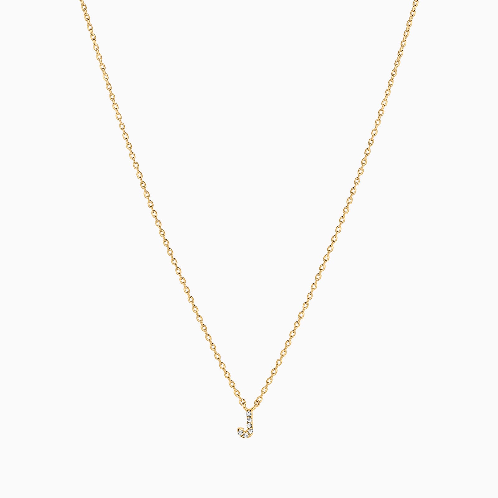 Signature Crystal Initial Necklace 14k Gold Plated Effortless Style