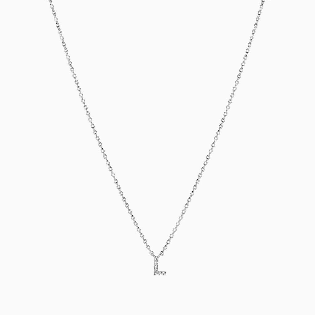 Signature Crystal Initial Necklace 14k Gold Plated Effortless Style