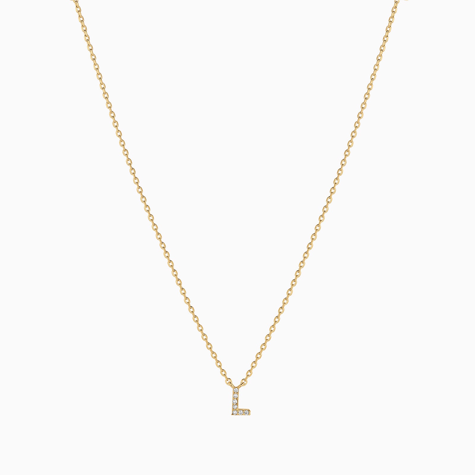 Signature Crystal Initial Necklace 14k Gold Plated Effortless Style