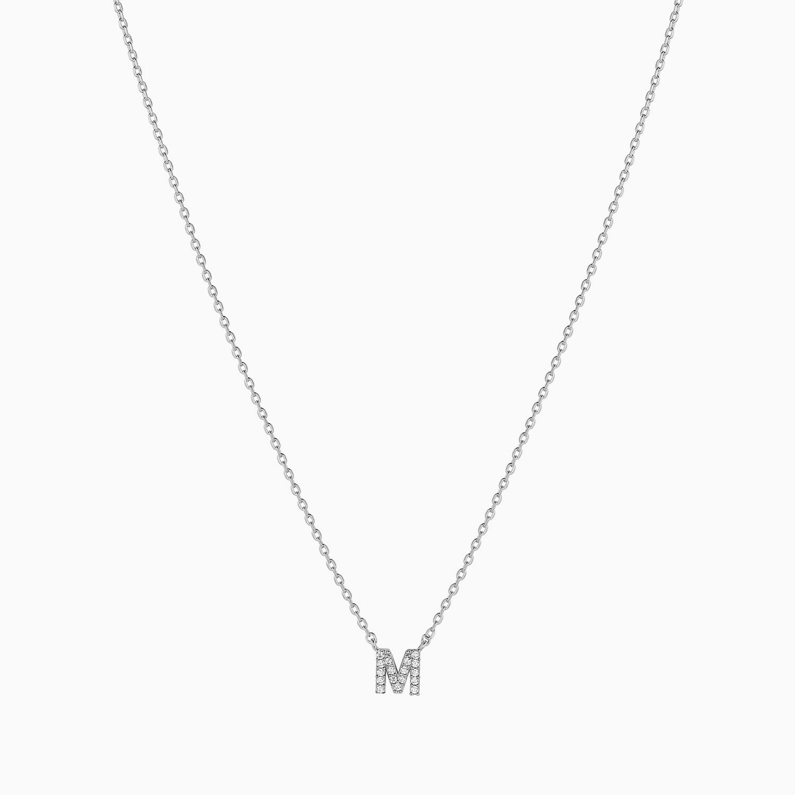 Signature Crystal Initial Necklace 14k Gold Plated Effortless Style