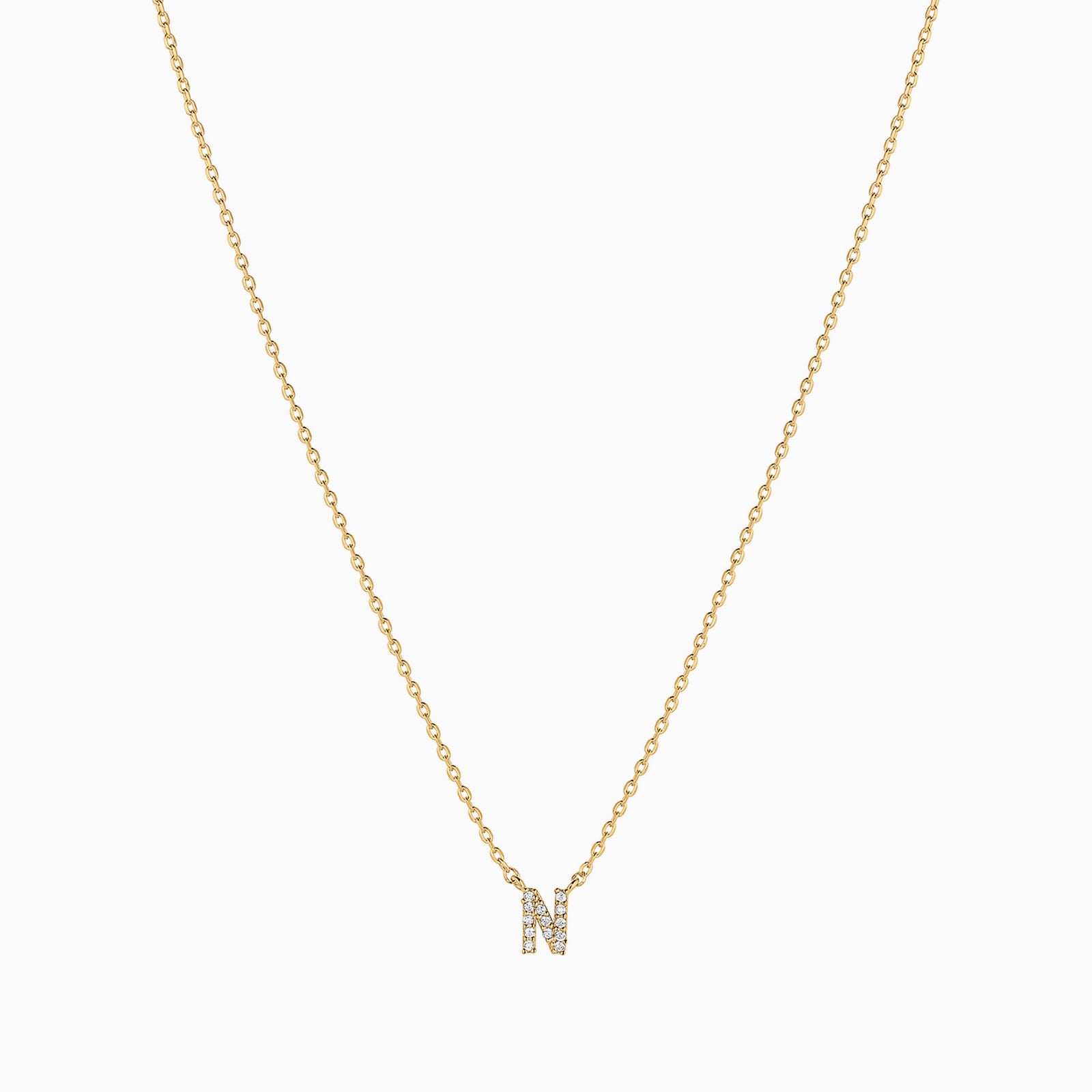 Signature Crystal Initial Necklace 14k Gold Plated Effortless Style
