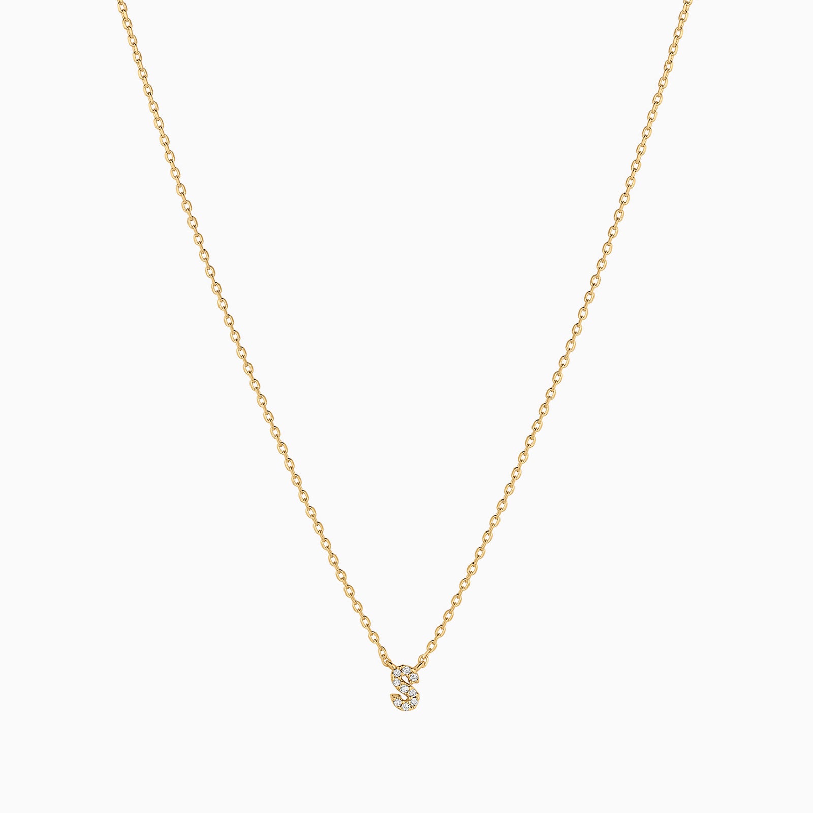 Signature Crystal Initial Necklace 14k Gold Plated Effortless Style