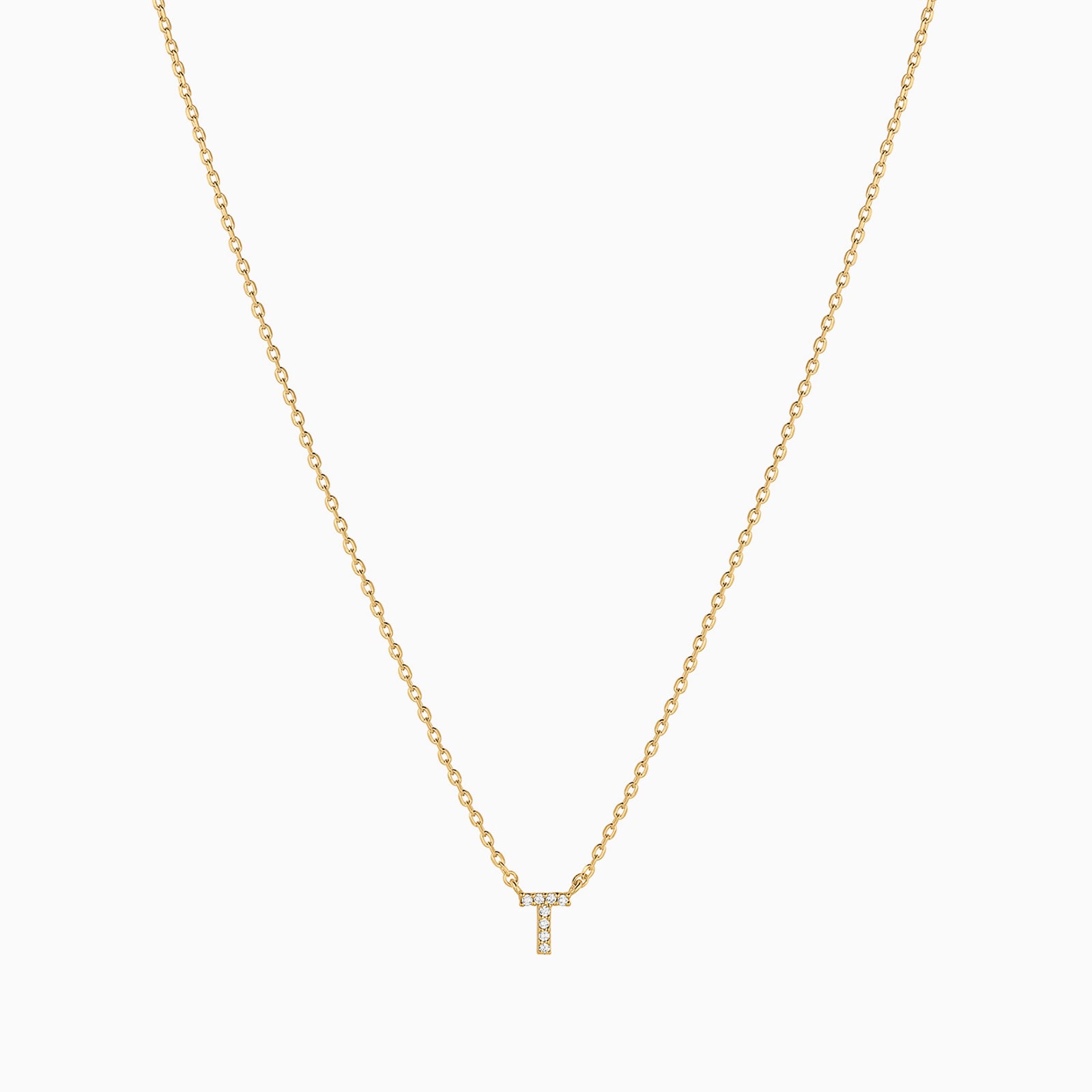 Signature Crystal Initial Necklace 14k Gold Plated Effortless Style