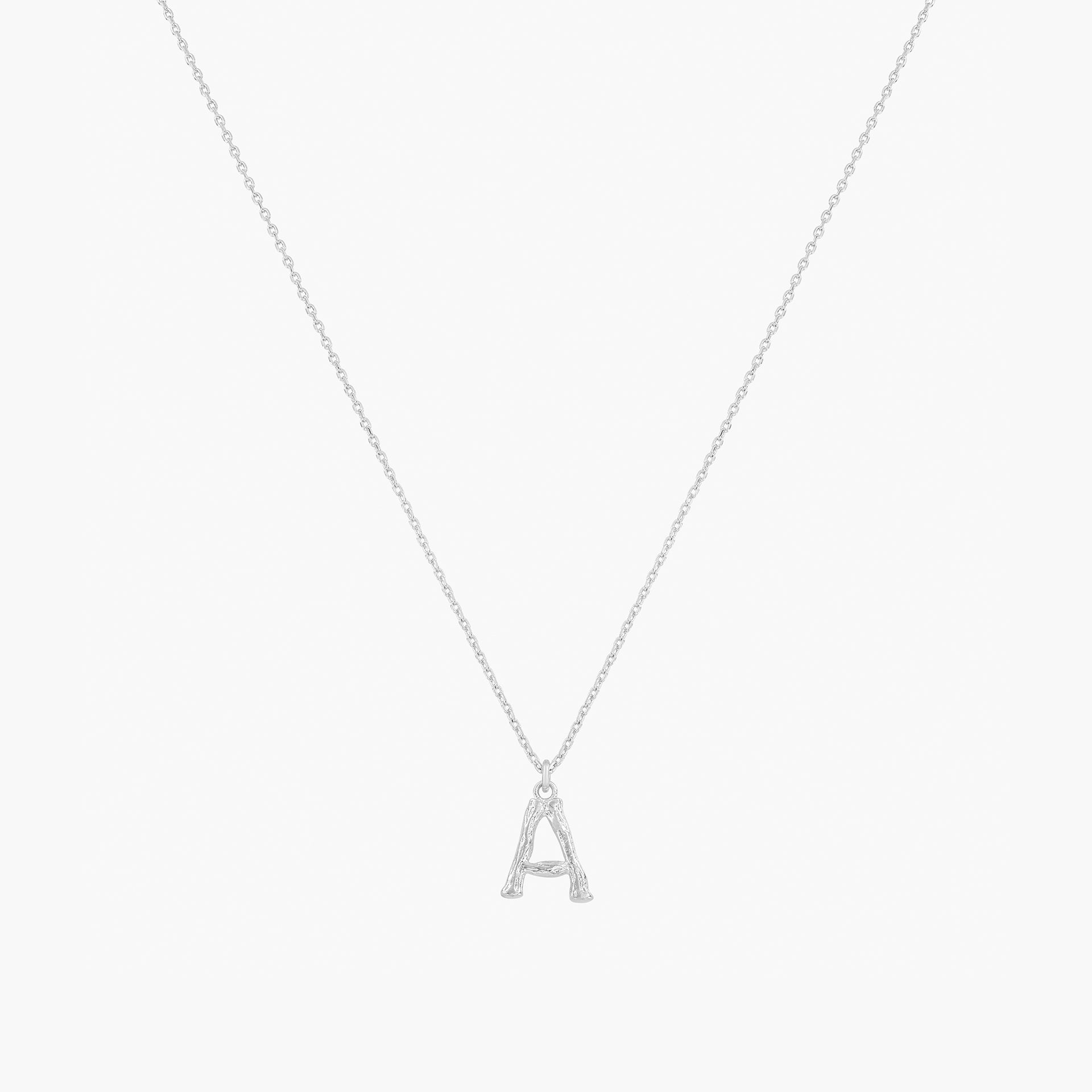 Signature Textured Initial Necklace 14k Gold Plated Everyday Look