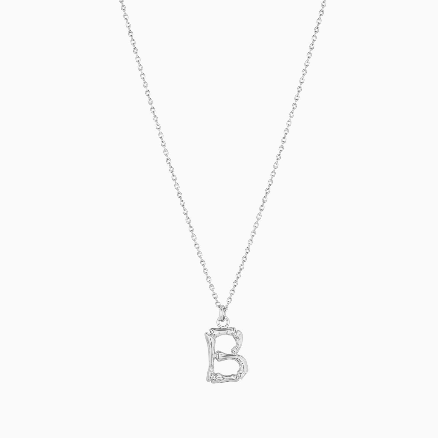 Signature Textured Initial Necklace 14k Gold Plated Everyday Look