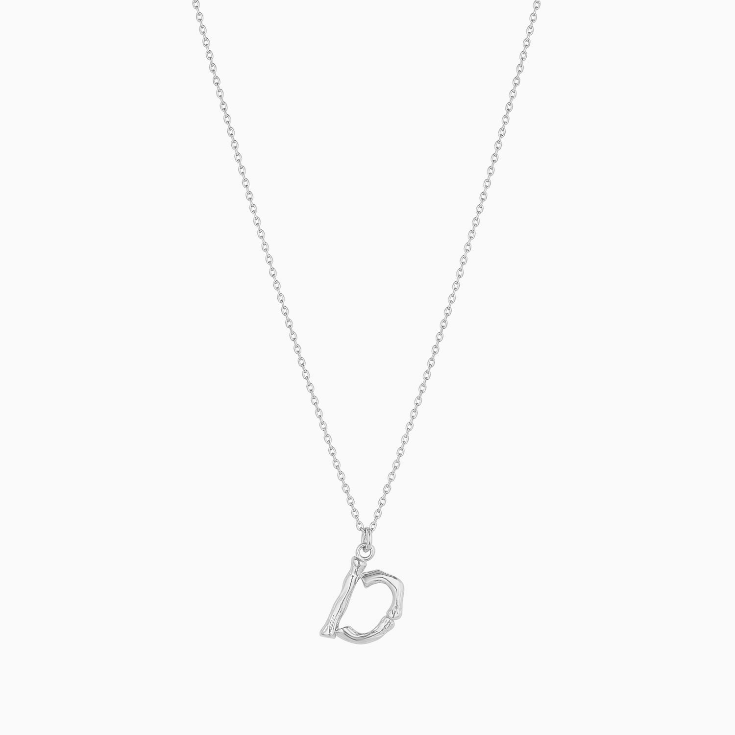 Signature Textured Initial Necklace 14k Gold Plated Everyday Look
