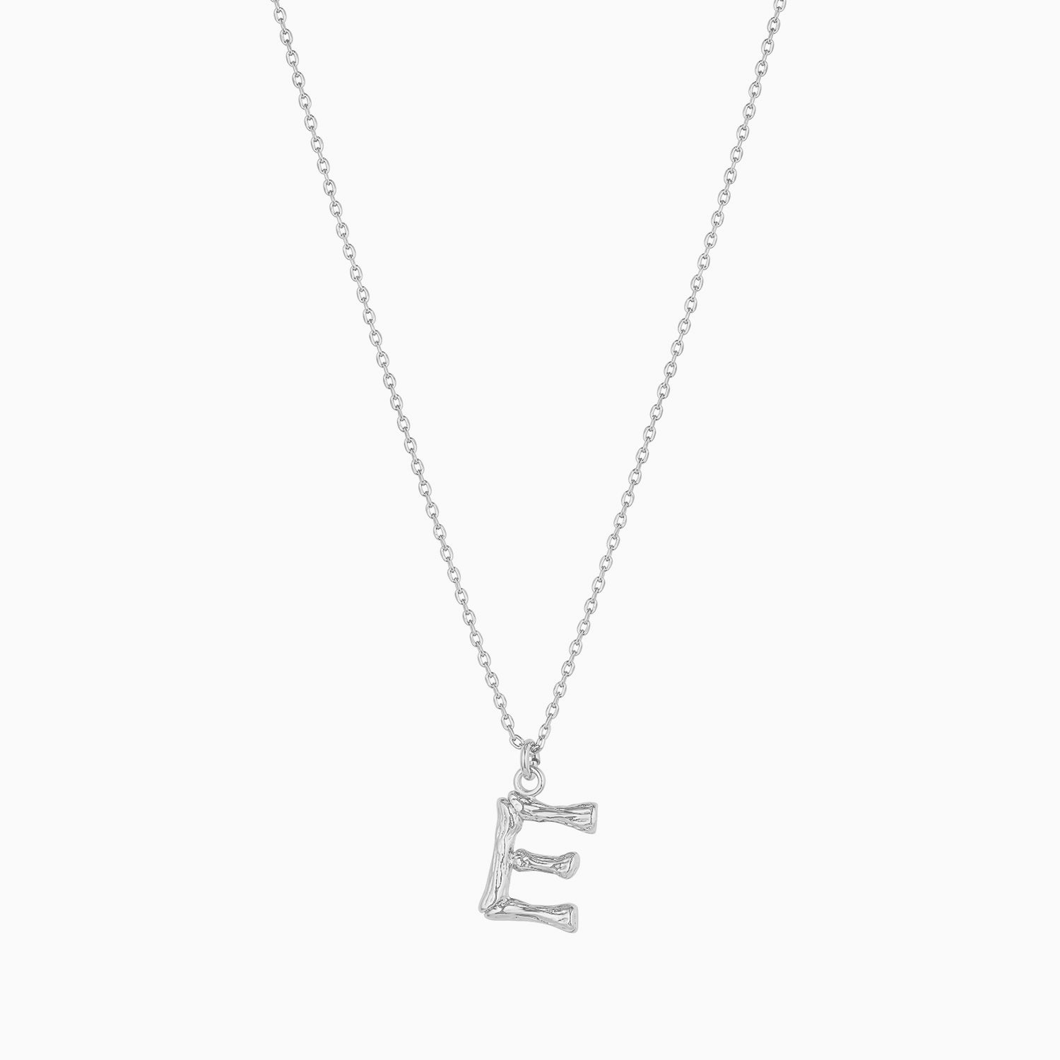 Signature Textured Initial Necklace 14k Gold Plated Everyday Look