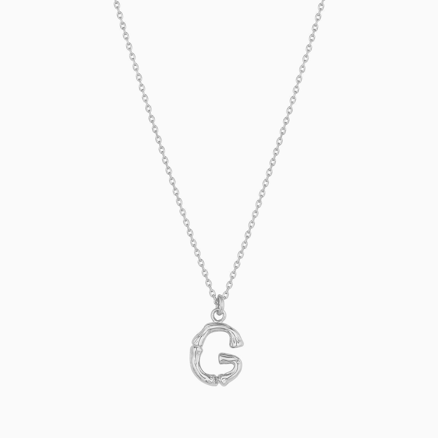 Signature Textured Initial Necklace 14k Gold Plated Everyday Look