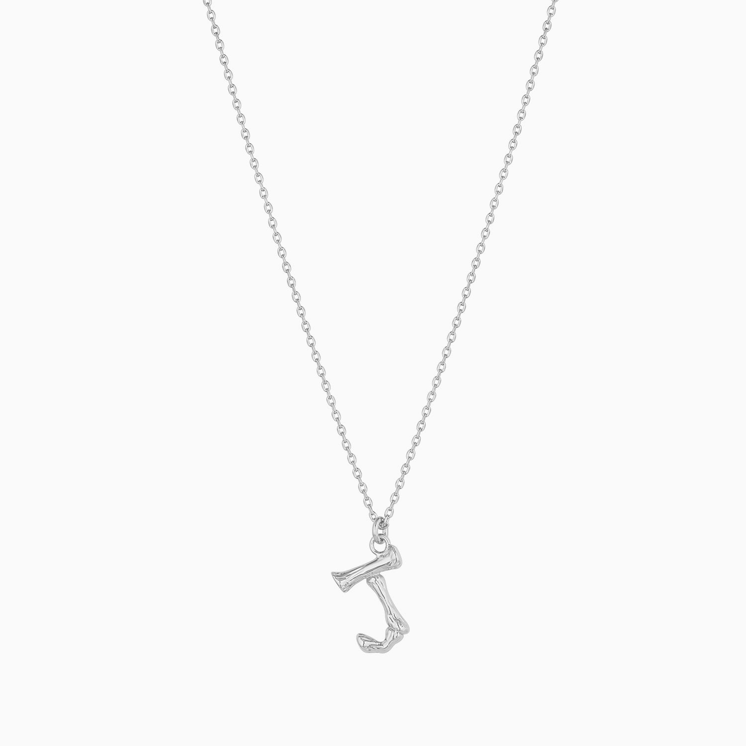 Signature Textured Initial Necklace 14k Gold Plated Everyday Look