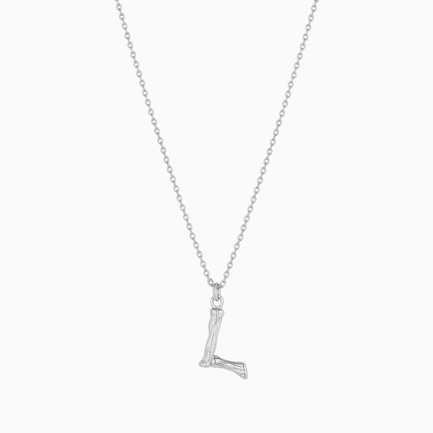 Signature Textured Initial Necklace 14k Gold Plated Everyday Look