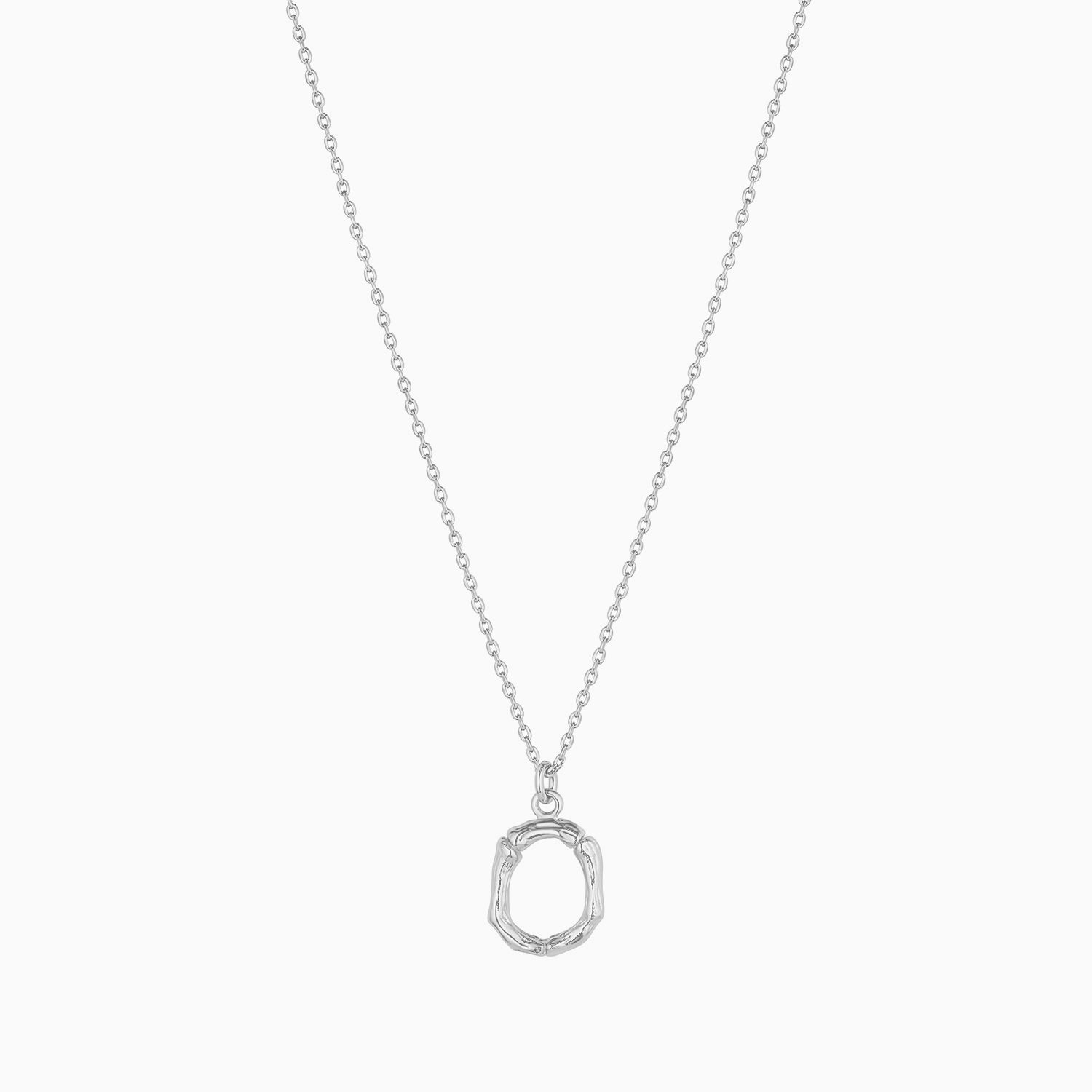 Signature Textured Initial Necklace 14k Gold Plated Everyday Look