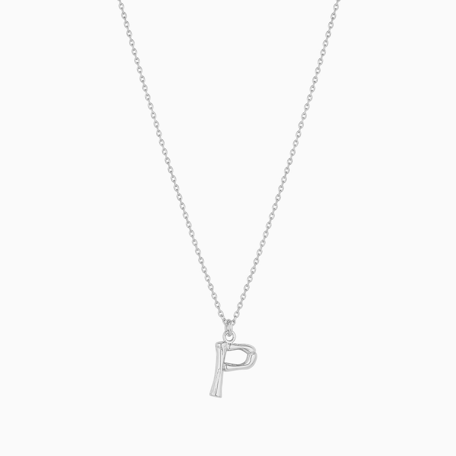 Signature Textured Initial Necklace 14k Gold Plated Everyday Look