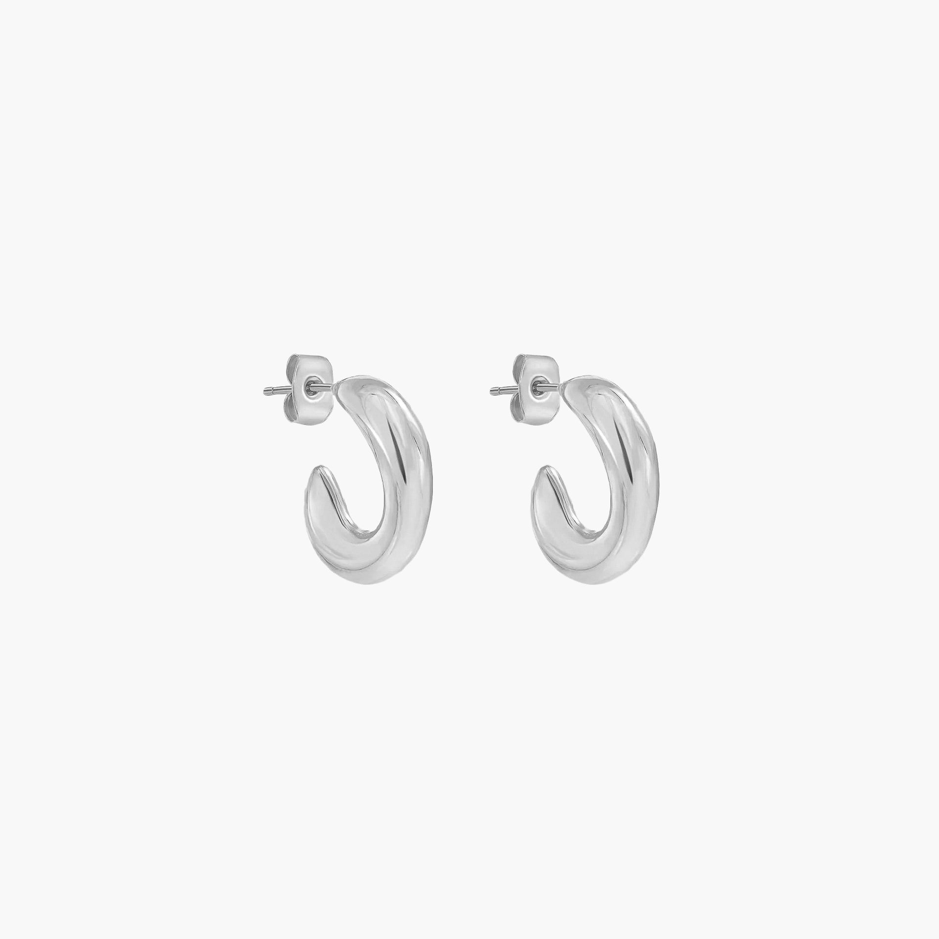 Milia Arc Hoop Earrings 14k Gold Plated Minimal Daily Wear