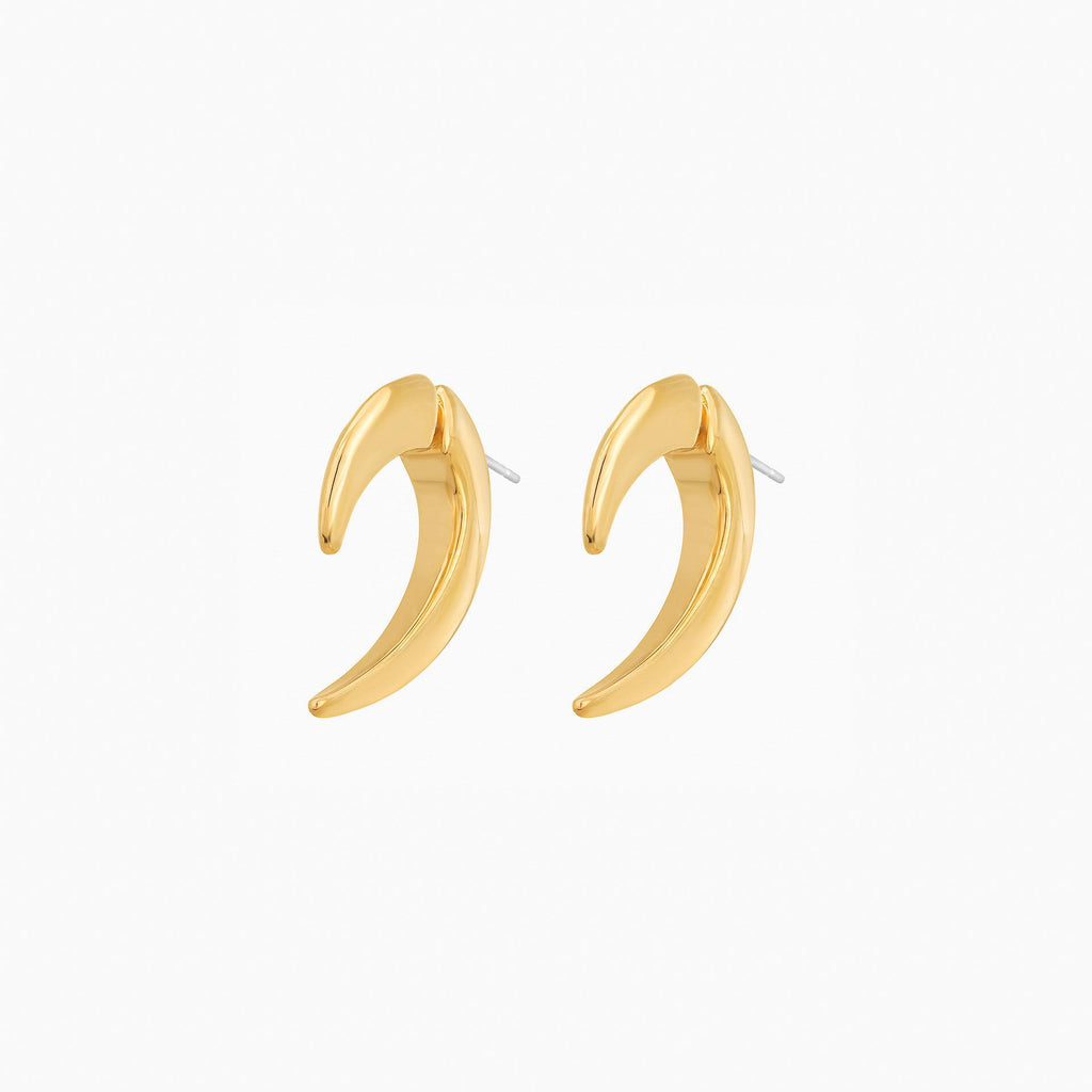 Johanna Textured Jacket Earrings 14k Gold Plated Unique