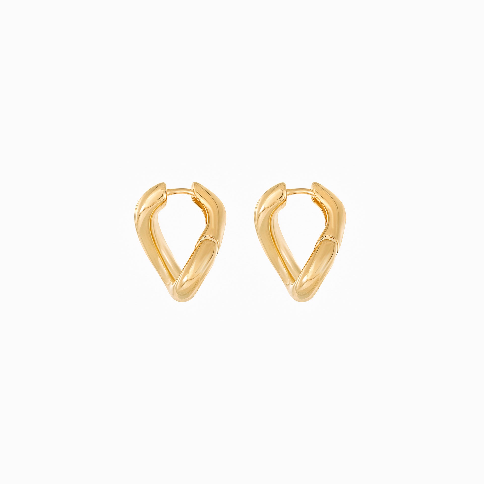 Chase Twisted Oval Link Earrings 14k Gold Plated Everyday Style