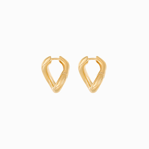 Chase Twisted Oval Link Earrings 14k Gold Plated Everyday Style