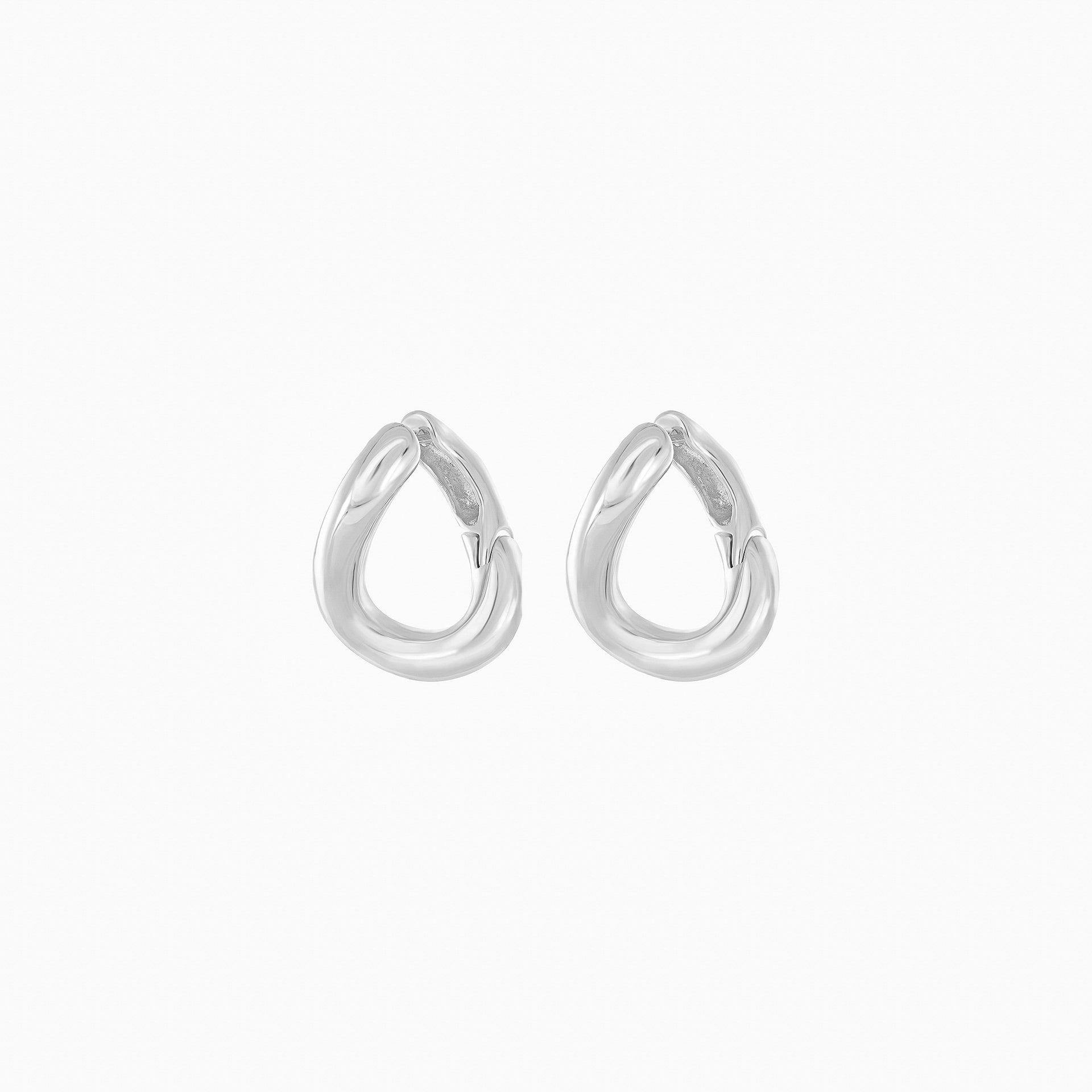 Chase Twisted Oval Link Earrings 14k Gold Plated Everyday Style