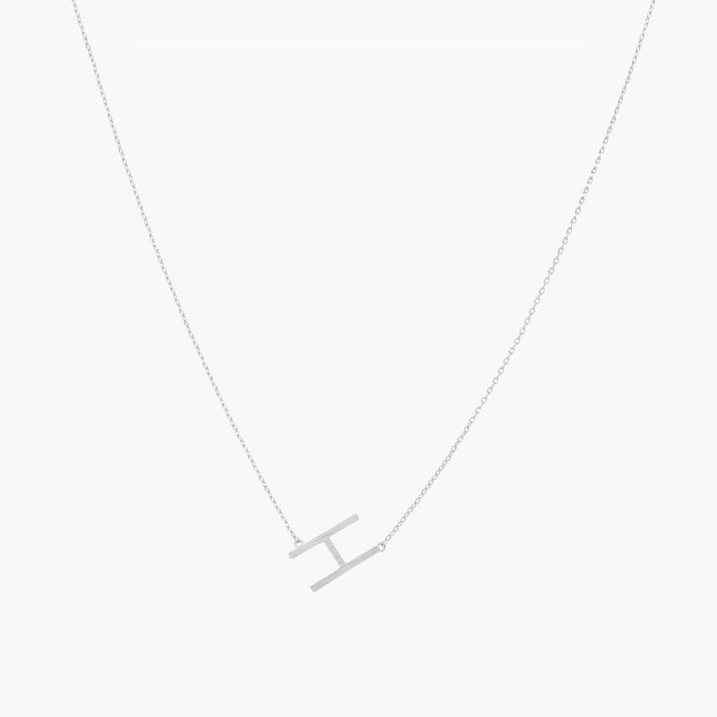 Signature Letter Necklace 14k Gold Plated Minimalist Style