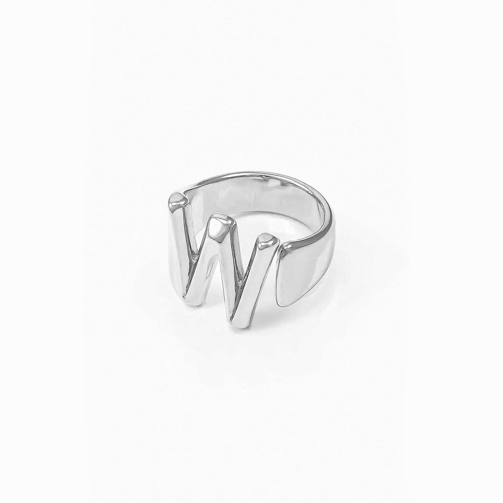Signature Initial Signet Ring 14k Gold Plated Statement Piece