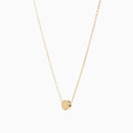 Mariko Mini Round Disk Necklace 14k Gold Plated Minimal Style