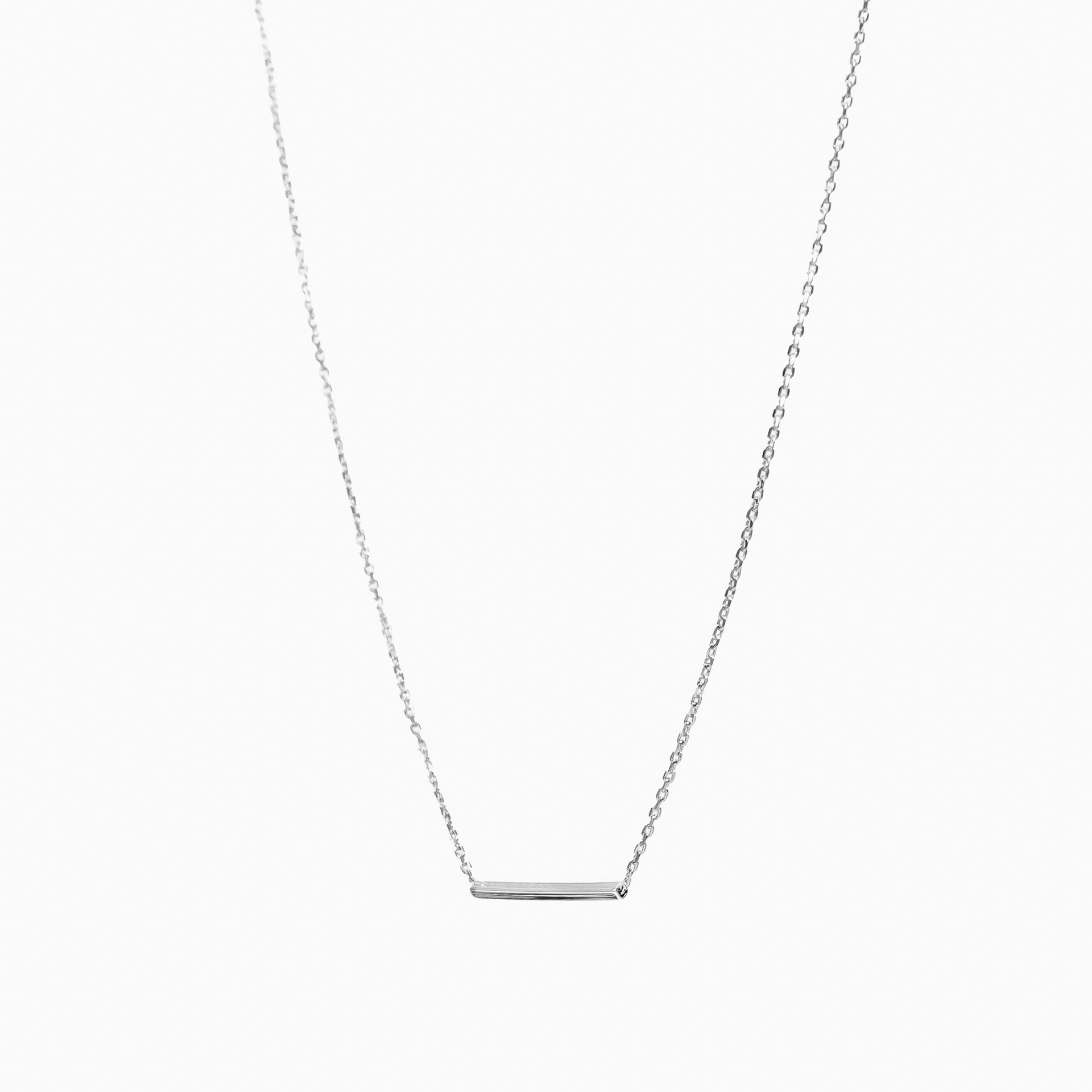 Naomi Single Horizontal Bar Pendant Necklace 14k Gold Plated Minimal