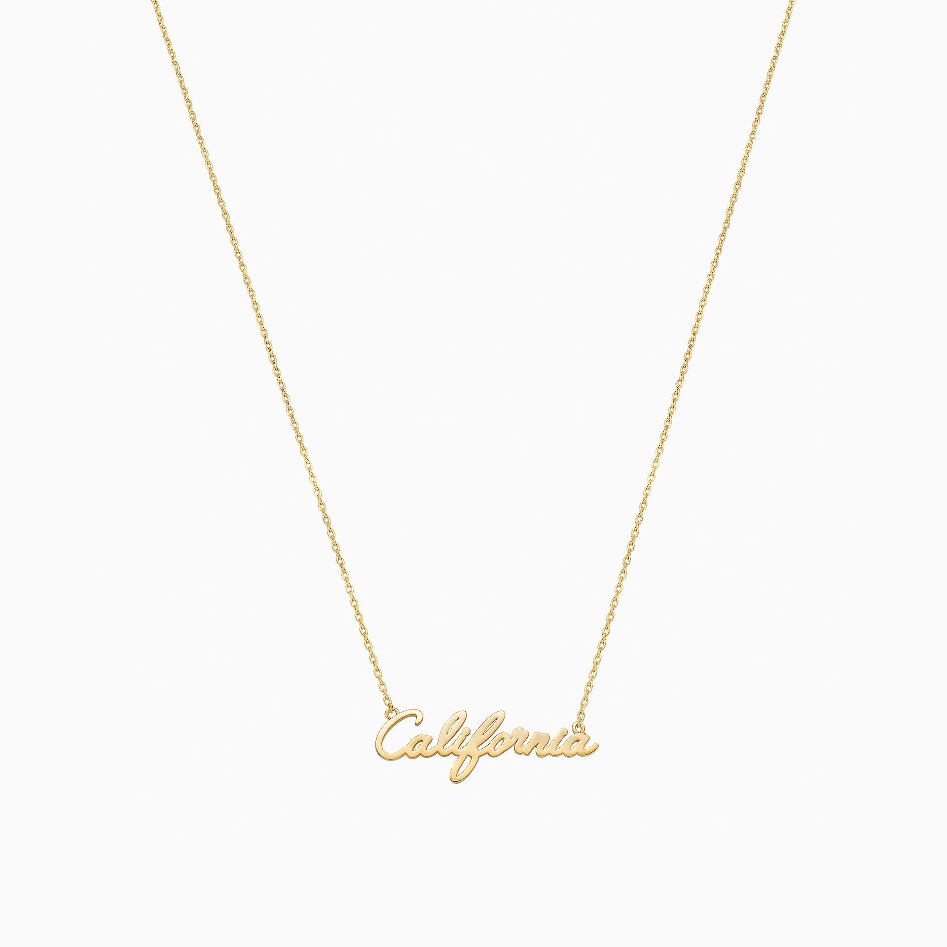 California Letter Necklace 14k Gold Plated Meaningful Piece
