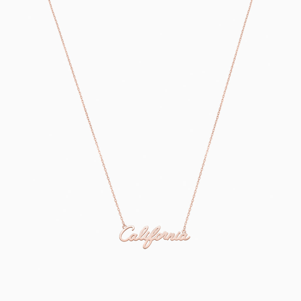 California Letter Necklace 14k Gold Plated Meaningful Piece