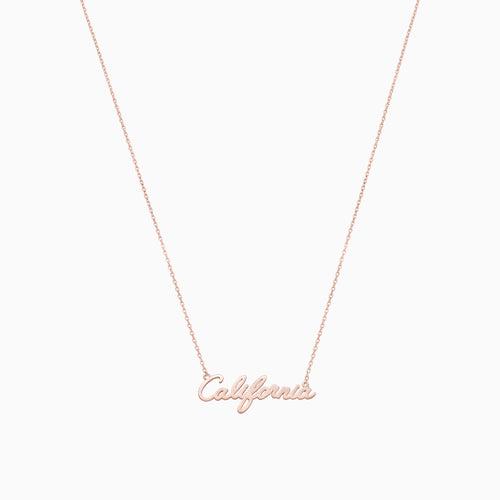 California Letter Necklace 14k Gold Plated Meaningful Piece